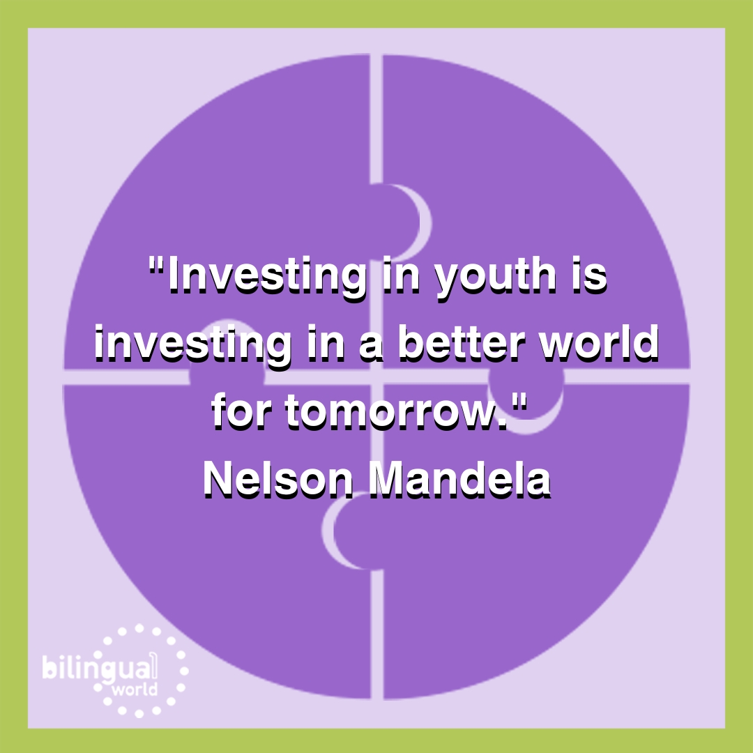 De jeugd heeft de toekomst met Engelse Les van Bilingual World